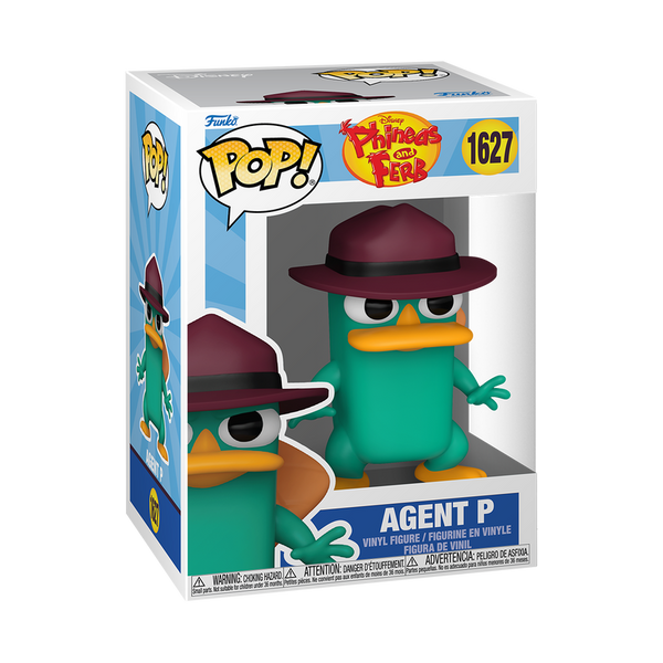 Funko Pop! vinyl figure packaging of Agent P from Phineas and Ferb