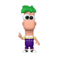 Cartoon character figurine with green hair and purple pants 