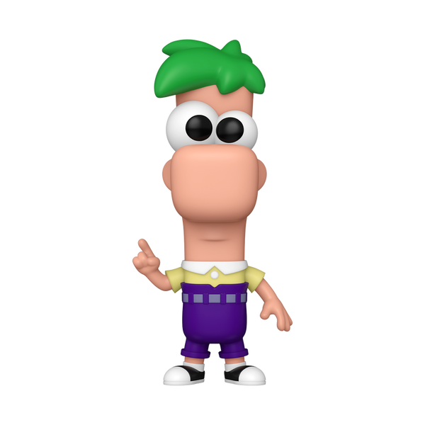 Cartoon character figurine with green hair and purple pants 