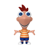Cartoon character figurine with red hair, striped shirt, and blue shorts