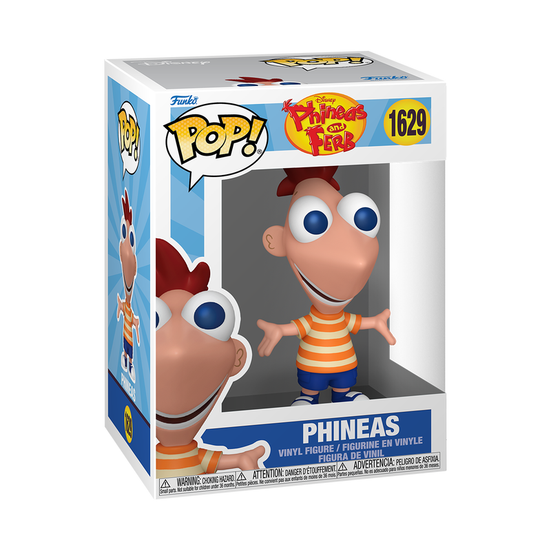 Funko Pop! vinyl figure packaging with Phineas character 