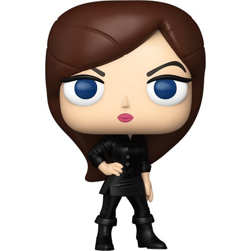 Funko Pop! vinyl figure of a character with brown hair and blue eyes, wearing a black outfit on a white background.
