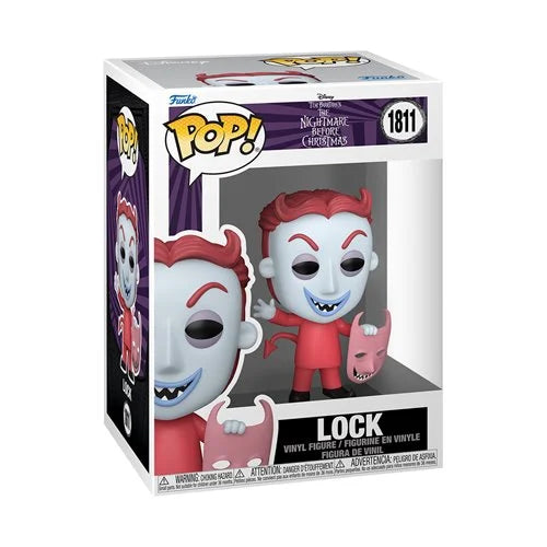 Funko Pop! vinyl figure of Lock from Disney's The Nightmare Before Christmas, number 1811, shown in its original window box packaging against a white background.