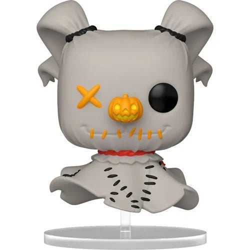 Funko Pop! vinyl figure of a skeleton zero with pumpkin nose on a white background