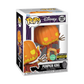 Funko Pop! Disney Pumpkin King vinyl figure in its original window box packaging, featuring the character with an orange pumpkin head and brown skeletal body against a white background.