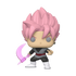 Funko Pop! vinyl figure of Super Saiyan Gohan from Dragon Ball Z, featuring spiky pink hair, a beige face, a black and gray outfit with a red sash, and holding a pink crescent blade, set against a plain white background.