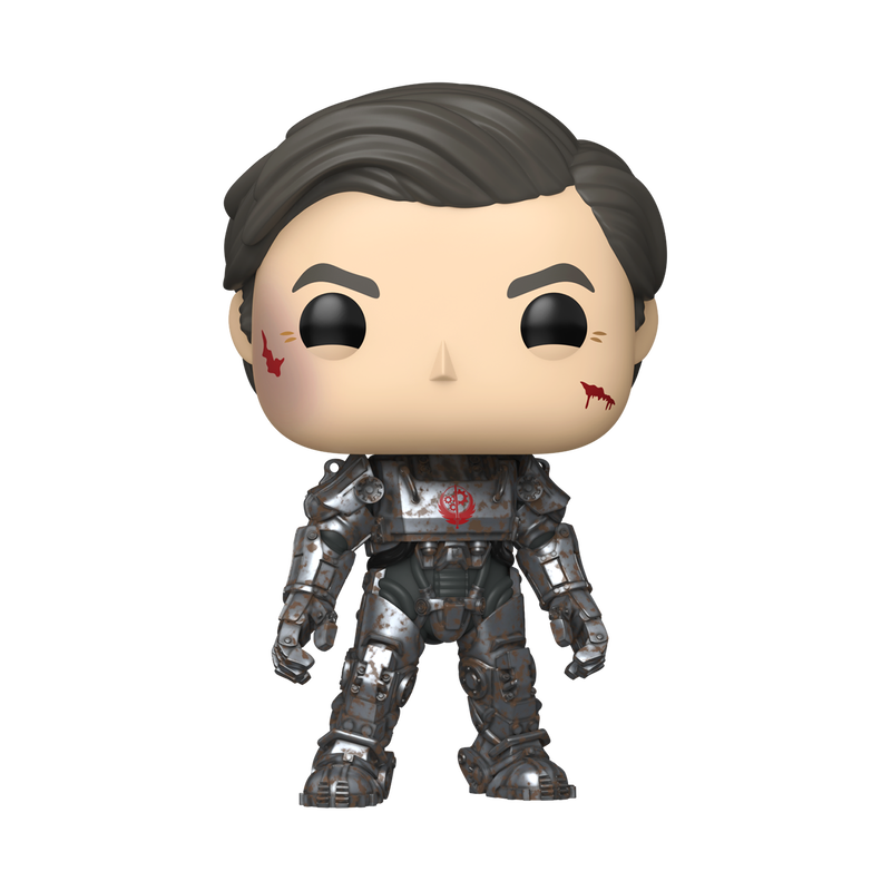Front view of Funko POP! Fallout Hank MacLean in Power Armor Vinyl Figure #1914 collectible showcasing the armored Vault overseer.