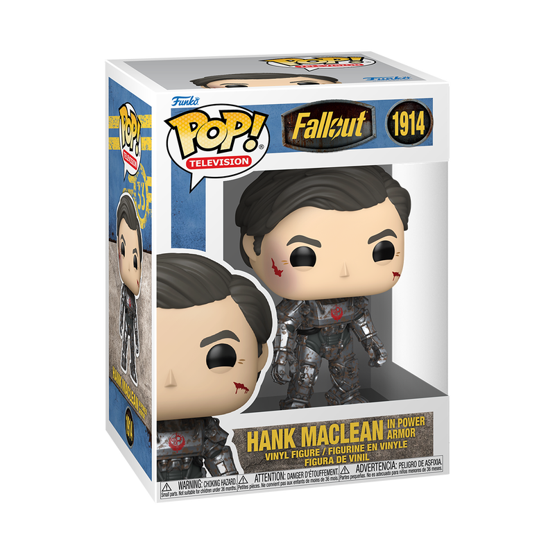 Funko POP! Fallout Hank MacLean in Power Armor Vinyl Figure #1914 featuring Hank in detailed Power Armor armor.
