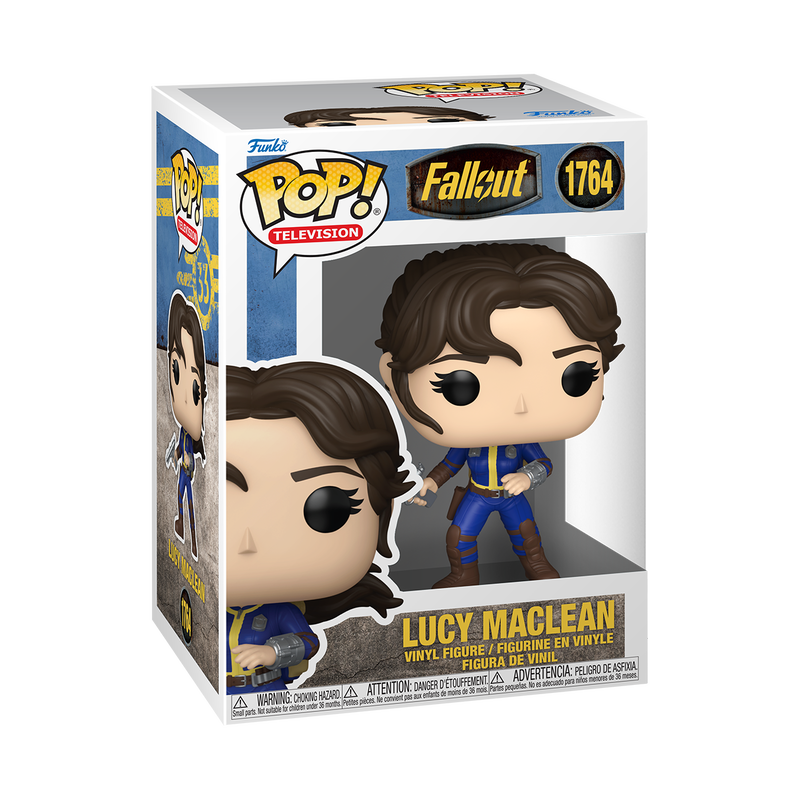 Official Funko POP! Fallout Lucy MacLean #1764 collectible vinyl figure inspired by the Fallout TV series.