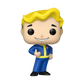 Figurine with yellow hair and blue outfit on a white background