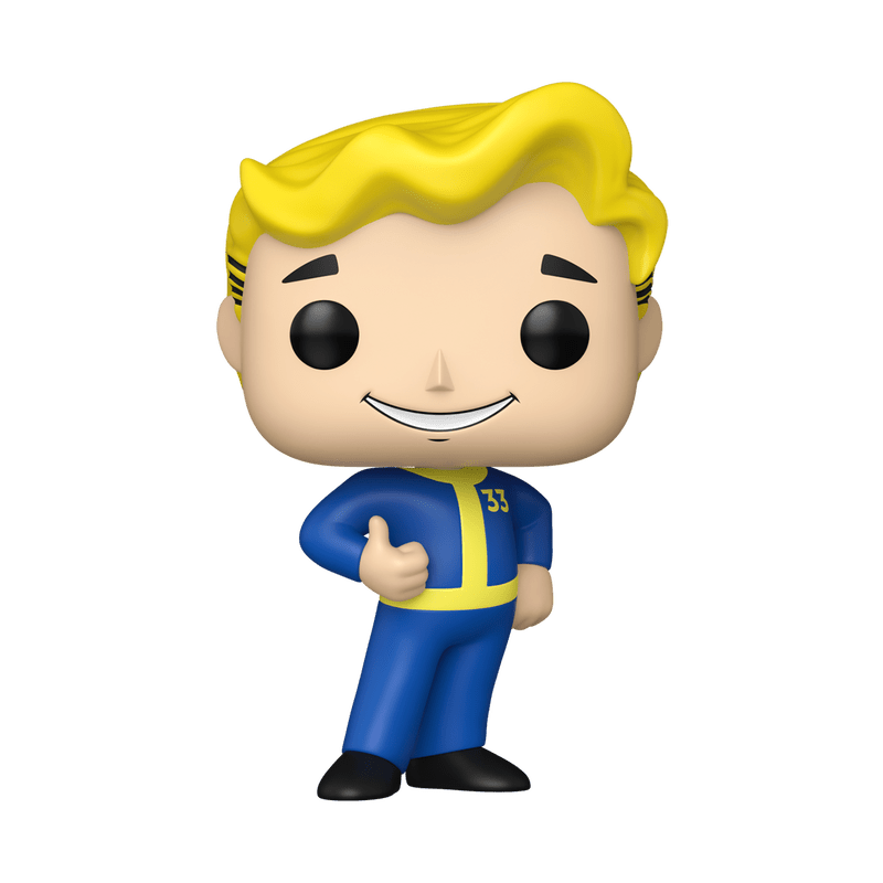 Figurine with yellow hair and blue outfit on a white background