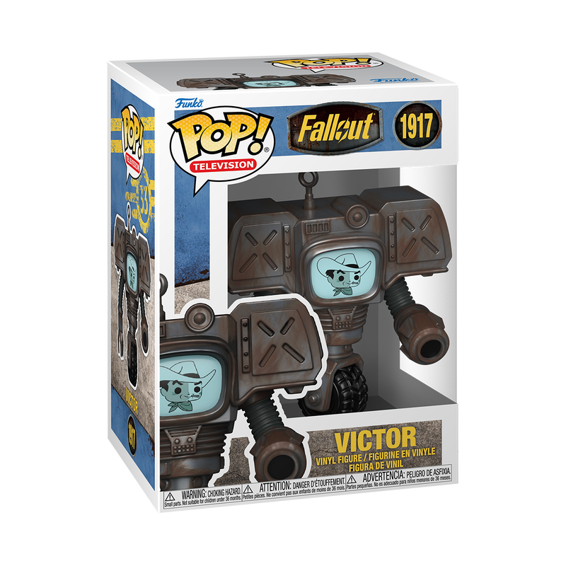 Funko POP! Fallout Victor Vinyl Figure #1917 featuring the friendly cowboy robot from Fallout: New Vegas.