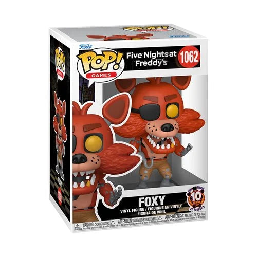 Funko Pop! vinyl figure packaging of Foxy from Five Nights at Freddy's with game logo and number 1062.