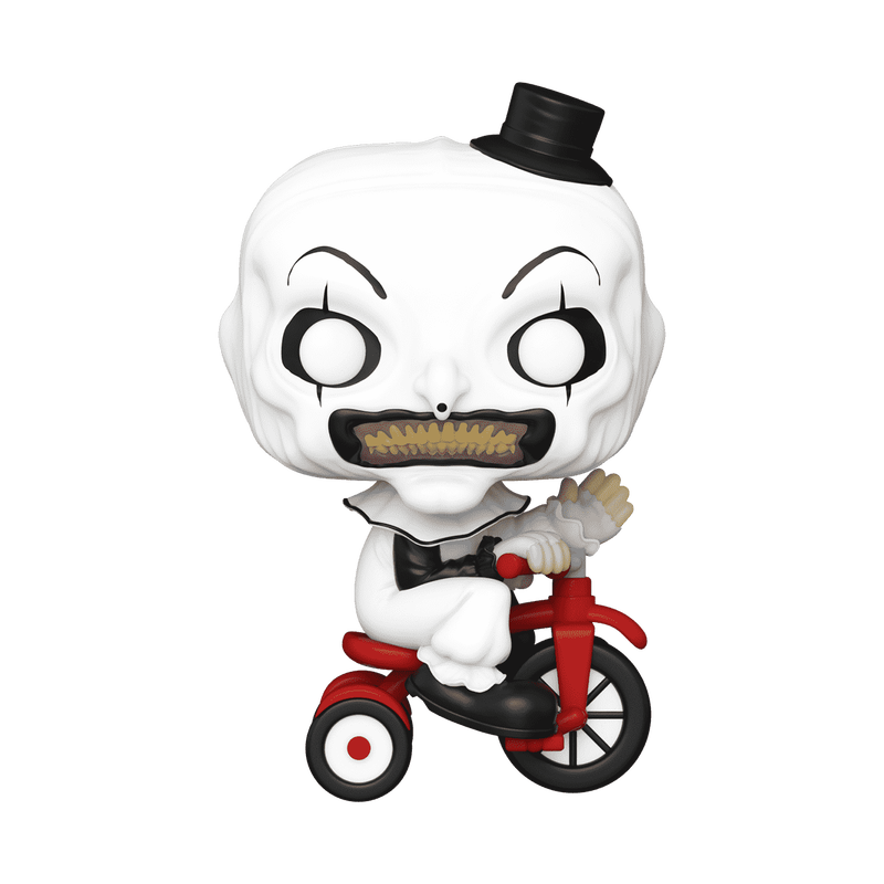 Funko Pop! vinyl figure of a character on a tricycle with a white background