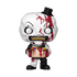 Horror-themed figurine with white face, black eyes, and red accents on a white background