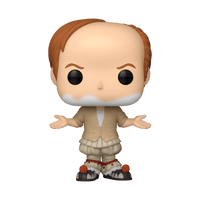 Funko Pop! vinyl figure of a character with brown hair and a white outfit 
