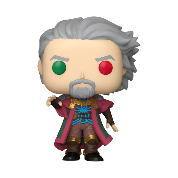 Funko Pop! vinyl figure of a character with gray hair, green eyes, and a red nose on a white background