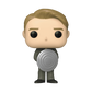 Funko Pop! vinyl figure of a man with light brown hair, wearing a dark gray suit and holding a silver circular shield, isolated on a white background.