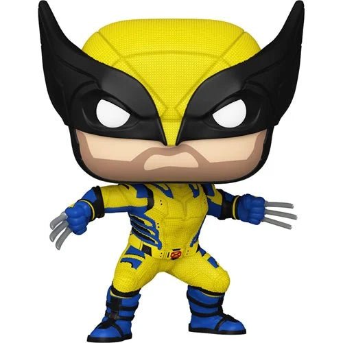 Funko Pop! vinyl figure of a superhero in yellow and blue costume with black mask on white background