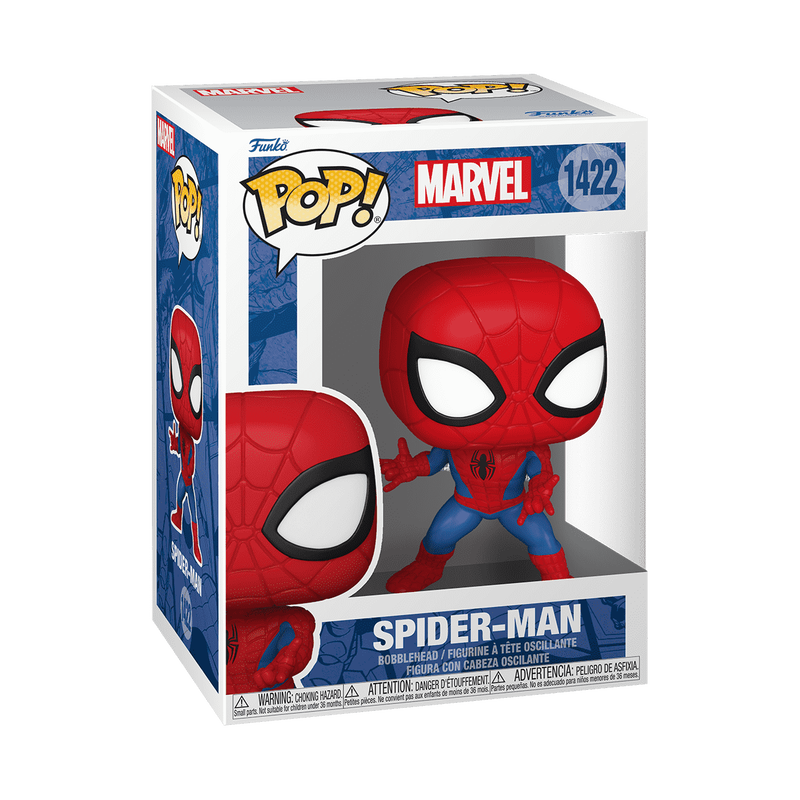 Funko Pop! Marvel Spider-Man figure in packaging on a white background