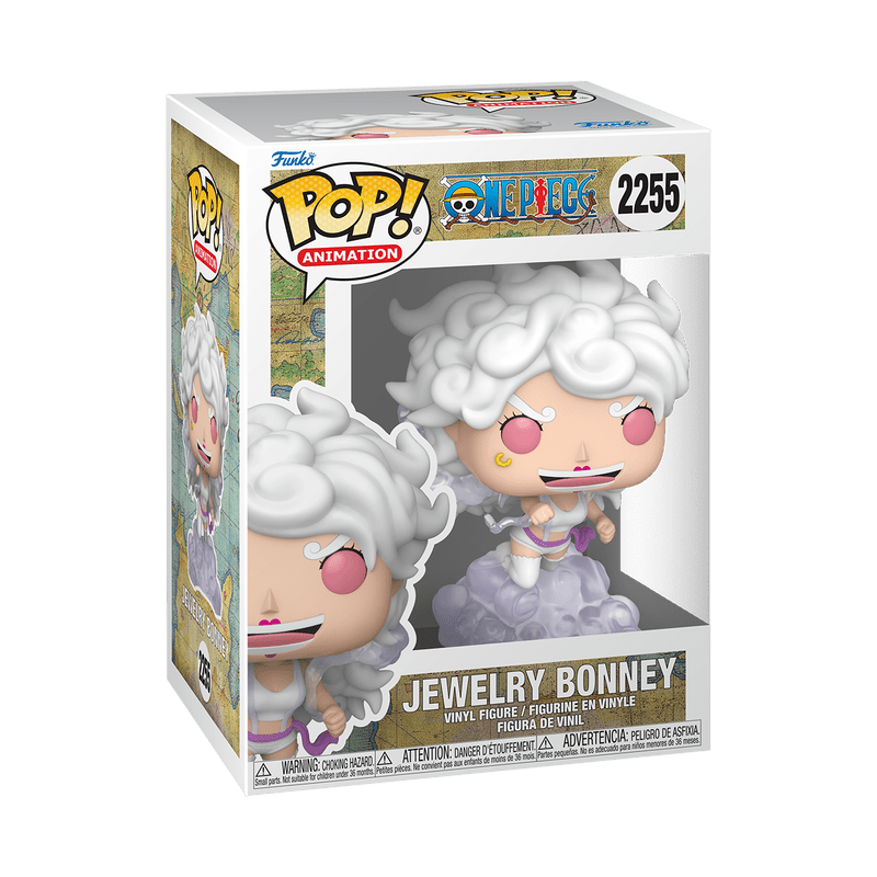 Funko Pop! Animation figure packaging with character Jewelry Bonney on a white background