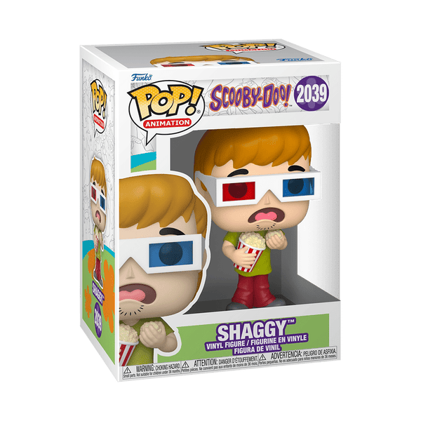 Funko Pop! vinyl figure packaging of Shaggy from Scooby-Doo on a white background