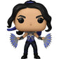 Funko Pop! vinyl figure of a character with black hair and blue accents, holding weapons on a white background.
