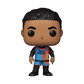 A Funko Pop! vinyl figure of a cartoon character wearing a blue, orange, and black 'Tune Squad' basketball jersey, shown against a plain white background.