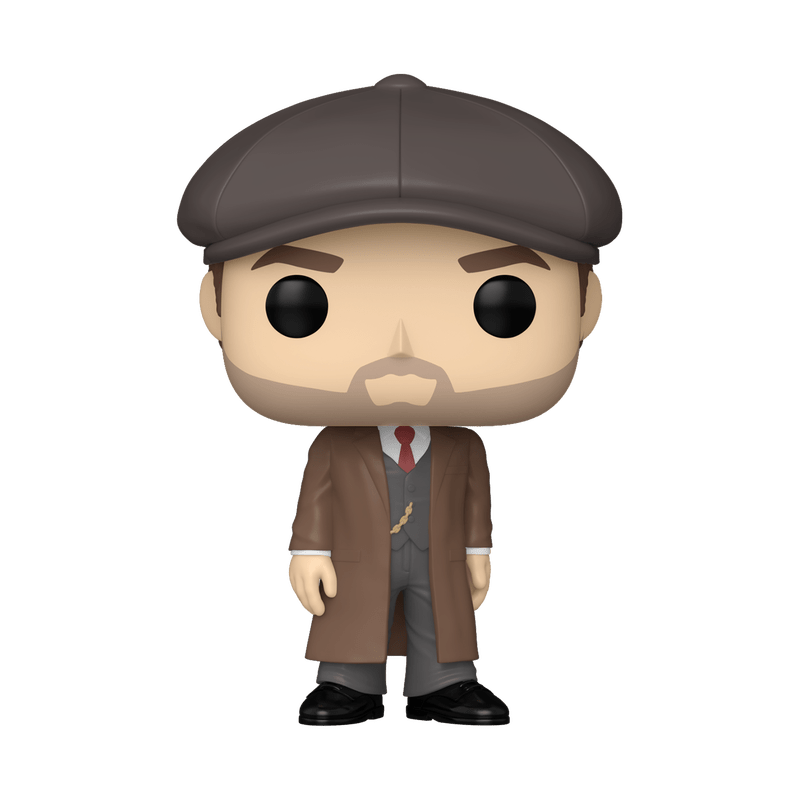 Funko Pop! vinyl figure of a character in a brown coat and cap on a white background