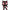 Black and red superhero figure with glowing eyes on a white background
