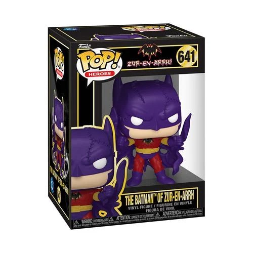 Funko Pop! packaging of The Batman of Zur-en-Arrh with visible branding and product details.