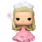 A stylized vinyl figure of a blonde princess with a white crown, holding a pink wand, and wearing a pink gown against a plain white background.