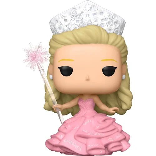 A stylized vinyl figure of a blonde princess with a white crown, holding a pink wand, and wearing a pink gown against a plain white background.