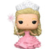 A stylized vinyl figure of a blonde princess with a white crown, holding a pink wand, and wearing a pink gown against a plain white background.