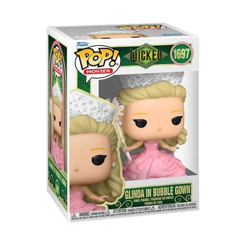 Funko Pop! vinyl figure packaging of Glinda in a bubble gown from Wicked