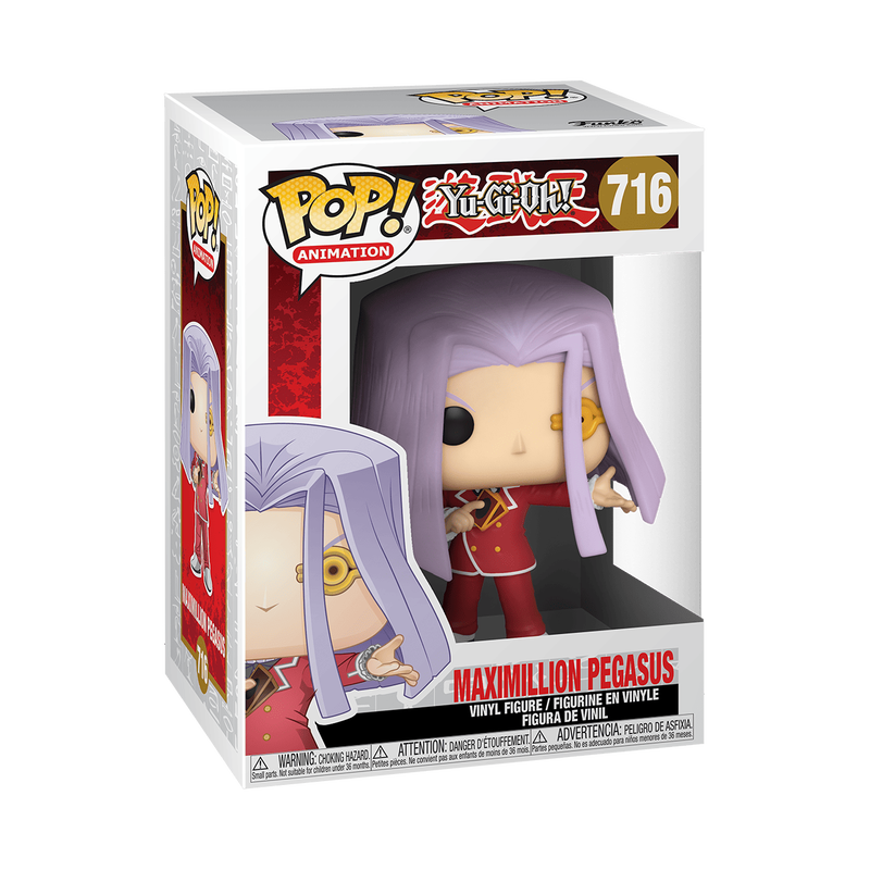 Funko Pop! Animation vinyl figure of Maximillion Pegasus from Attack on Titan, number 716, in its original window box packaging.