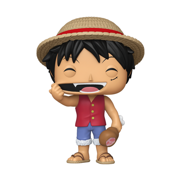 Funko POP One Piece Monkey D Luffy jumbo 10-inch vinyl figure holding meat