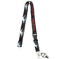 Lanyard with 'Ghost Face' design on a white background