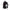 Black backpack with a white ghost face design and measurements on a white background