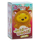 Disney Into the Woods vinyl plush toy box featuring a yellow deer character with brown antlers and a smiling face on the front packaging.