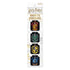 Pack of Harry Potter magnetic bookmarks with four different house logos on a white background.
