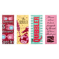 Four colorful book covers with text and graphics on a white background