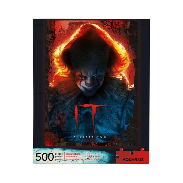 Jigsaw puzzle packaging featuring a character with red hair and 'IT' logo, Aquarius brand visible