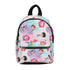Backpack with cartoon character pattern on a white background