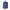 Navy blue backpack with cartoon character pattern and measurements on a white background