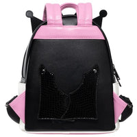 Sanrio Kuromi mini bag with devilish wings and purple heart embellishments