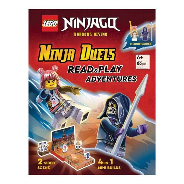 LEGO Ninjago Ninja Duels Read & Play Adventures packaging with two characters on a red background