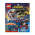LEGO Super Heroes Batman vs Harley Quinn book set packaging with characters and pop-up play scenes.