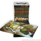 Collection of 'The Legend of Zelda' books with a character illustration on a white background