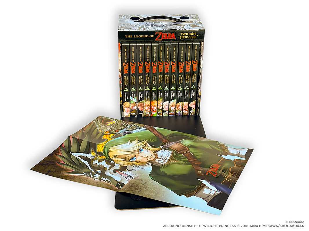 Collection of 'The Legend of Zelda' books with a character illustration on a white background